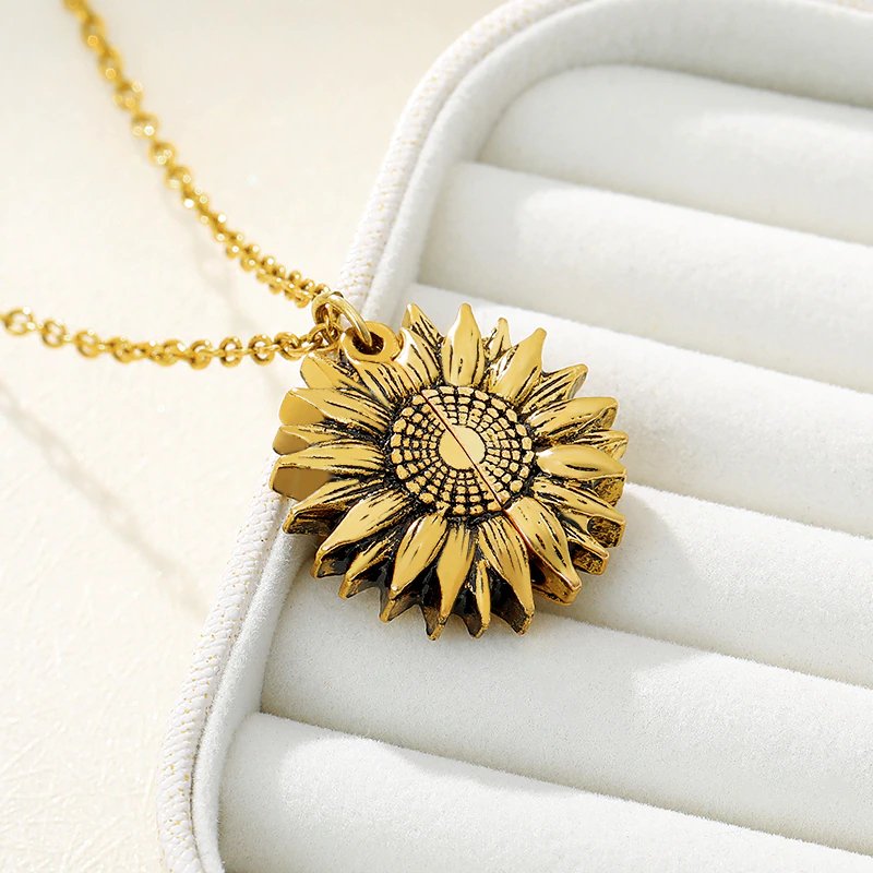 Sunflower Pendant Necklace | Unique Sunflower Necklace | StyleMingle™